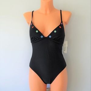 Hula Honey NWT Junior One Piece Black Swimsuit